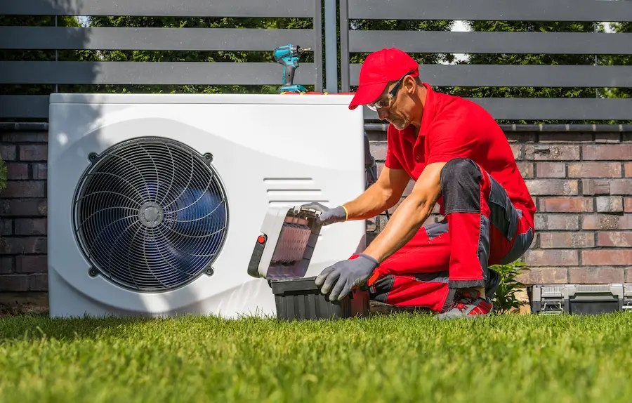 hvac installing ductless heating unit